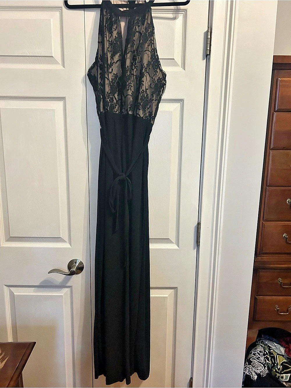 Emma & Michelle Black Lace Jumper Size XL Like New